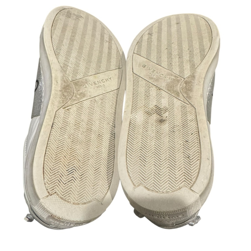 Givenchy Urban Argent White and Silver Street Sneakers- Size 38 1/2 or   U.S 8 - Picture 6 of 9